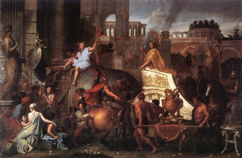 Entry of Alexander into Babylon h, LE BRUN, Charles